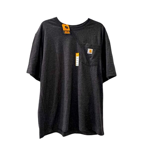 NWT NEW CARHARTT GREY HEATHERED HEAVYWEIGHT LOOSE FIT SHIRT L WORKWEAR  OVERSIZE - Picture 1 of 6